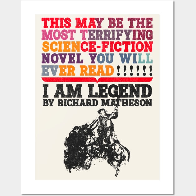 I Am Legend Vintage 50s Book Cover Wall Art by darklordpug